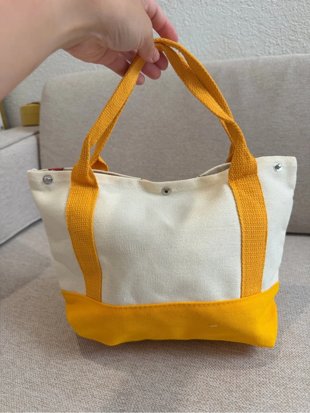 miffy Canvas Pet Tote in Yellow and Cream with Character Print